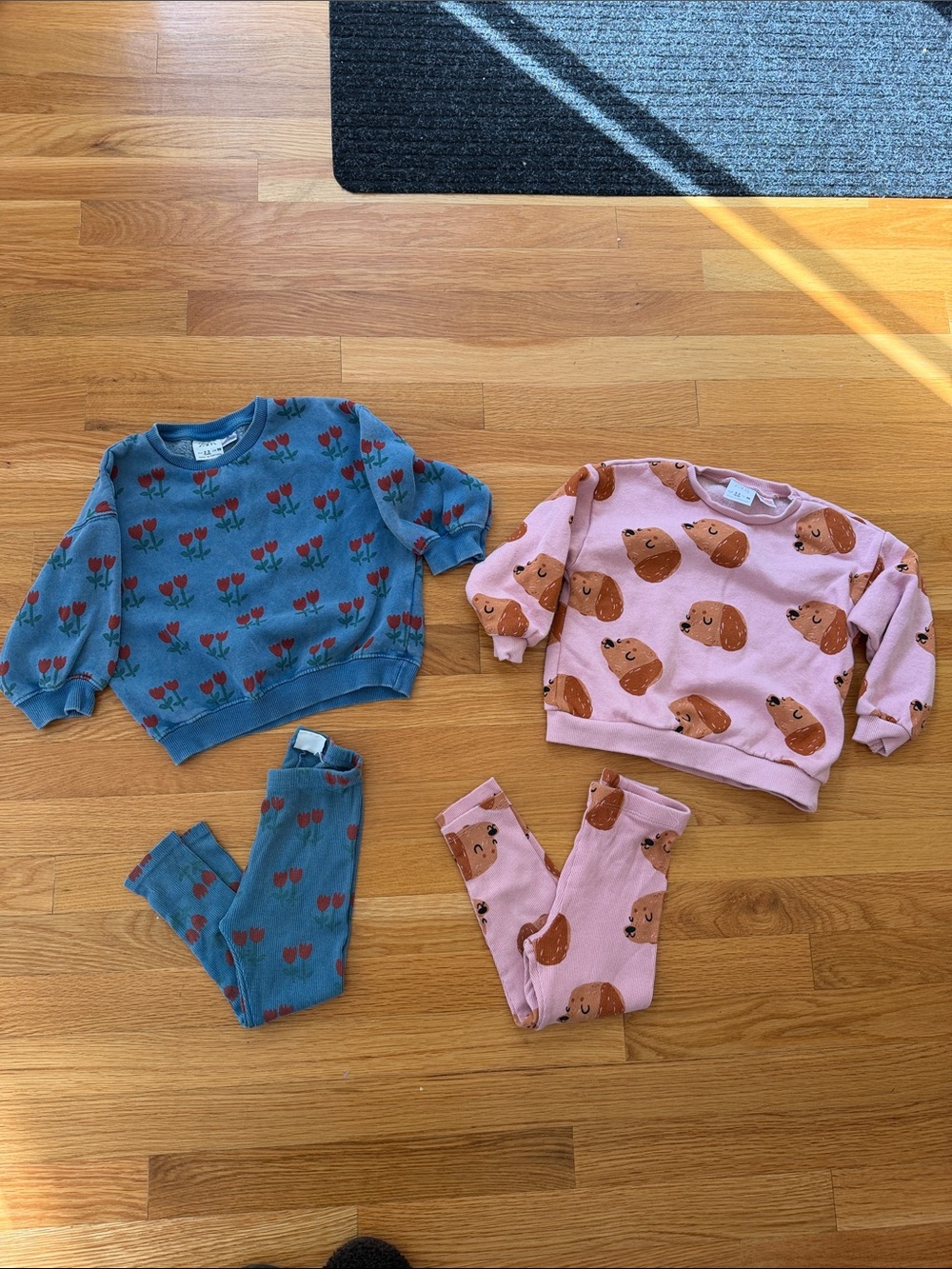 Zara Kids Matching Sets - Blue Tulip Set & Pink Puppy Set